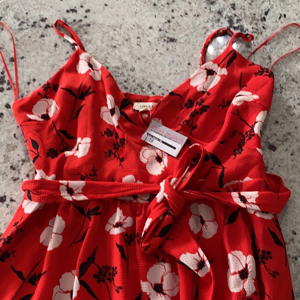 RED FLORAL DRESS - Picture 7 of 8